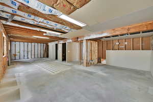 View of unfinished basement