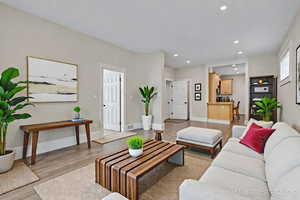 Virtually staged living room