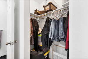 View of walk in closet