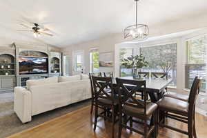 Dining area with bay window