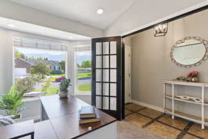 Entry way view from living room / office