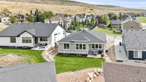 Aerial view of residential area