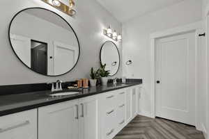 Bathroom with double vanity