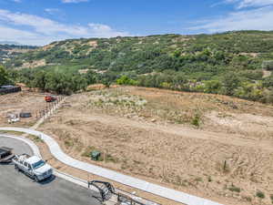 Aerial view of sparsely populated area