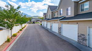 View of asphalt road with a mountain view