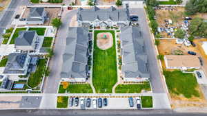 Aerial view of residential area