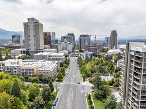 View of city featuring a mountainous background