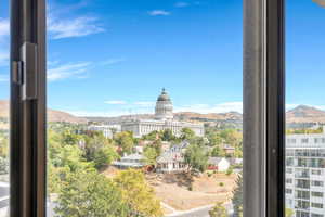 Detailed view of a mountain backdrop