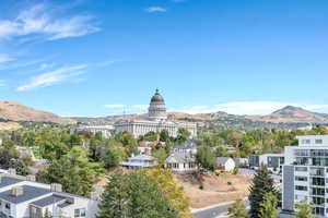 Mountain view with nearby suburban area