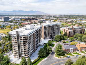 View of urban area featuring a mountain backdrop