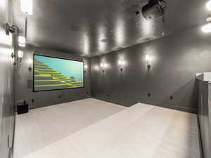 Home theater with baseboards