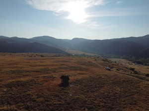 Mountain view with rural landscape