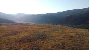 Mountain view with rural landscape