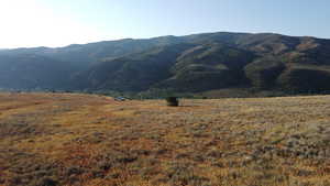 Mountain view with rural landscape