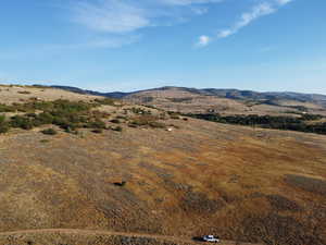 View of mountain background with rural landscape