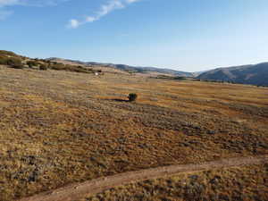 View of mountain background with rural landscape
