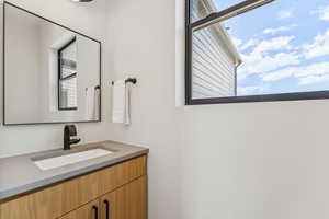 Bathroom featuring vanity