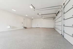 Garage with baseboards