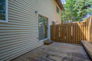 View of wooden deck