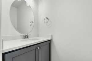 Bathroom featuring vanity