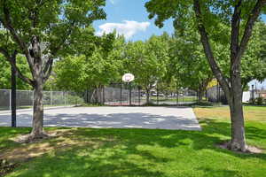 View of basketball court with community basketball court