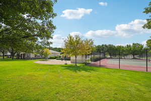 View of tennis court