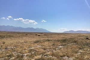 View south of mountain backdrop featuring rural landscape