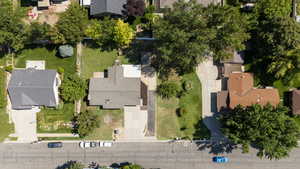 Aerial view of residential area