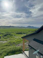 Mountain view with rural landscape
