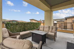 View of patio featuring outdoor lounge area