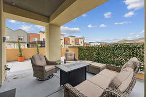 View of patio / terrace with an outdoor hangout area
