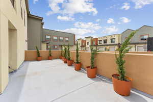 View of patio / terrace with a residential view