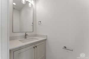 Bathroom featuring vanity