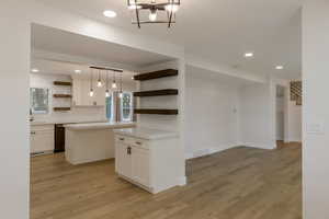 View of kitchen from dining area