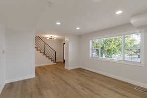 Living room looking toward front entry