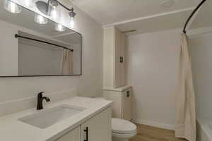 Bathroom in basement with tub and shower