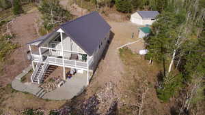 View from above of property
