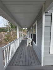 View of wooden porch