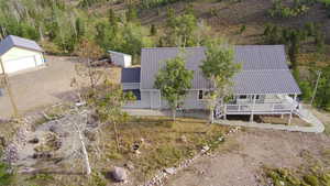 View from above of property