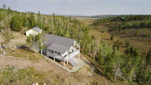 View from above of property
