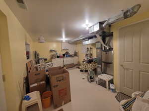 View of finished basement