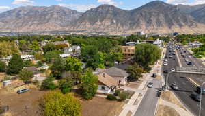 Mountain view with nearby suburban area