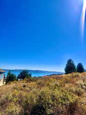 Water view featuring mountains