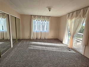 Large Master Bedroom with a closet, access to exterior, and beautiful mountain view