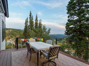 View of patio with outdoor dining space