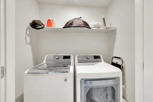 Laundry area with washer and dryer