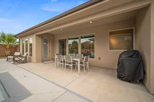View of patio / terrace featuring outdoor dining area and area for grilling