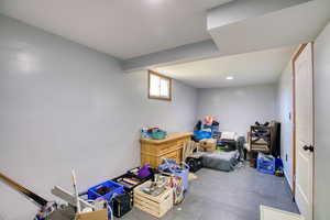 View of below grade area