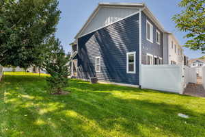 View of home's exterior with board and batten siding