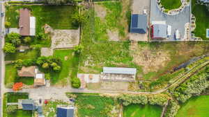 Aerial view of a large body of water